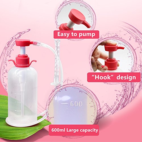Douper 600ml/20oz Douche Kit Used for Cleaning Vagina and Constipation