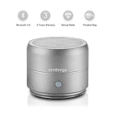 simthings Portable Mini Bluetooth Speaker with Enhanced Bass, Loud HD Sound Rechargeable Wireless Speakers for Smart Phone/iPad/iPod, Caribiner Clip and Hard Travel Bag Included