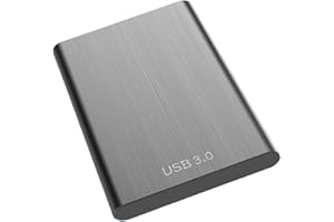 SSINAAES External Hard Drive 2TB - 2.5" USB 3.0 Ultra Slim Metal Design Portable HDD for Mac, PC, Laptop, Computer, Smart TV -BlackA