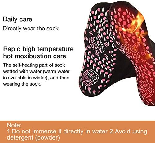 Pair of self-heating tourmaline socks for relieving fatigue.