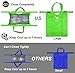 Super Organizer Trolley Bags - 4 Reusable Grocery Bags with Close Tight Large Cooler Bag, Spacious Egg/Bread/Liquor holders, Premium Quality Reusable Shopping Bags, Life Time Warranty