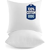 MIULEE 24x24 Pillow Inserts,Set of 2 100% Virgin Microfiber with Cotton Cover Throw Pillows for Couch Sofa and Bed
