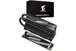 GIGABYTE AORUS Gen5 12000 SSD 1TB, PCIe 5.0x4, NVMe 2.0 Interface, Sequential Read Speed : up to 11,700 MB/s, Sequential Write speed up to 9,500 MB/s