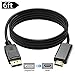 DP to HDMI Cable 6FT, Utoty Gold Plated 4K DisplayPort to HDMI Adapter Cable Support Audio for 1080p HDTV, Monitor, Projector and DP Enabled Devices