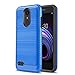CasemartUSA Phone Case for [LG Rebel 4 LTE (L212VL, L211BL)], [Modern Series][Blue] Shockproof Cover Impact Resistant Defender for Rebel 4 LTE (Tracfone, Simple Mobile, Straight Talk, Total Wireless)