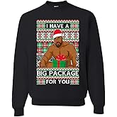 wild custom apparel I have a Big package Meme Barry Wood Ugly Christmas Sweater Crewneck Sweatshirt