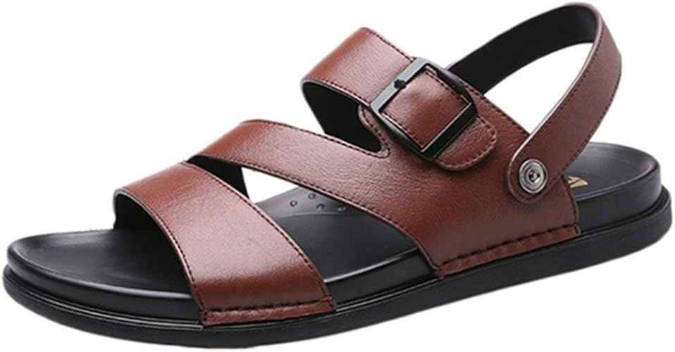 Amazon Awor サンダル メンズ スリッポン おしゃれ サンダル ローマグラディエーター ビーチサンダル 夏 リアルレザーサンダル スポーツ ラバーサンダル メッシュ 男性用 ユニセックス アウトドアサンダル コンフォート Awor ファッションサンダル