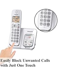 Panasonic KX TG833SK1 Link2Cell   Teléfono inalámbrico con Bluetooth con asistencia de voz y 3 auriculares (reacondicionado certificado)