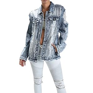 American Bazi G-Style USA Women’s Destroyed Denim Jacket www.denim.fit
