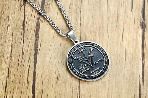 XUANPAI Goetia Fourth Pentacle of Jupiter Pendant Solomon Seals Kabbalah Amulet Necklace for Women Men - Thumbnail 5