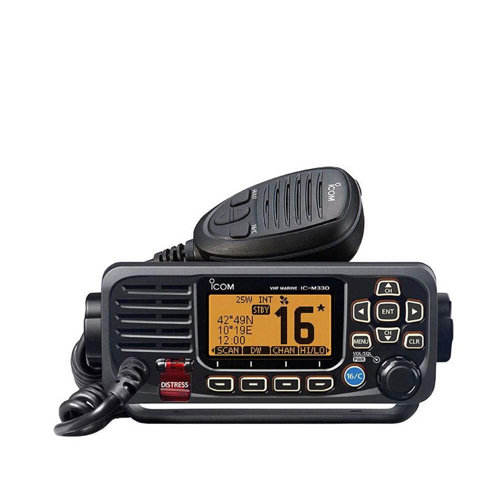 Icom Unisex M330GE Vhf Transceiver with Gps Receiver, Black
