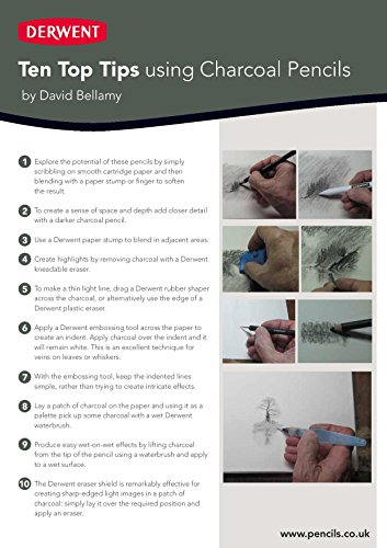 Derwent Charcoal Pencils 6 Count - Image 5