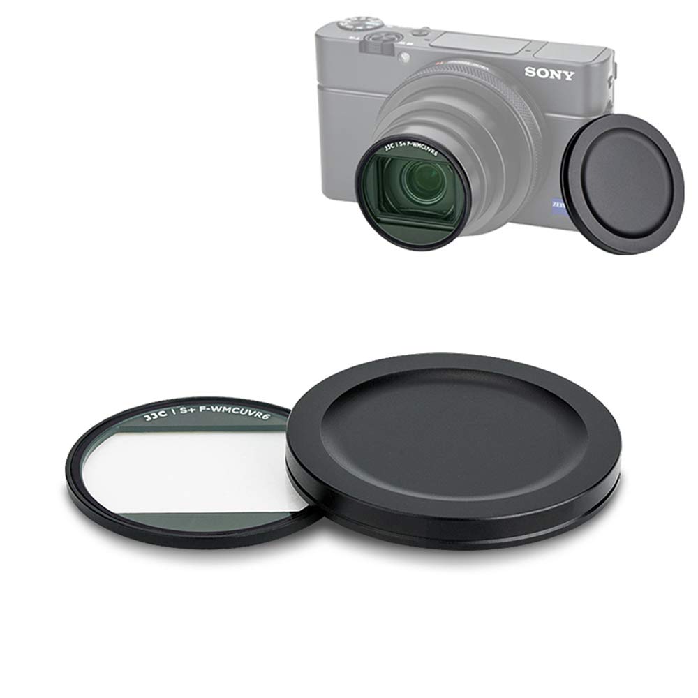 JJC UV Filter for Sony ZV-1II, ZV-1, RX100 VII, VI, V, Canon G7X Mark III, II, G5X Mark II - Ultra Slim Multi-Coated Lens Protection Filter with Lens Cap and Protective Case