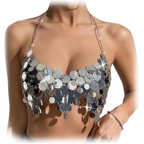 Chaîne De Taille Bijou Corps Cristal Acier Inoxydable – YAHOYA, Sexy Bikini Plage Été Femme