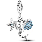 PANPOKI Sea Turtle 925 Sterling Silver Charms for Bracelets and Necklace Dangle Pendants Starfish Seashell Dolphin Shark Mermaid Bead Jewelry Present for Women Family Friends
