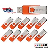 Kootion 16 GB USB Flash Drive 3.0 Flash Drive 10 Pack Thumb Drive Keychain Memory Stick Orange