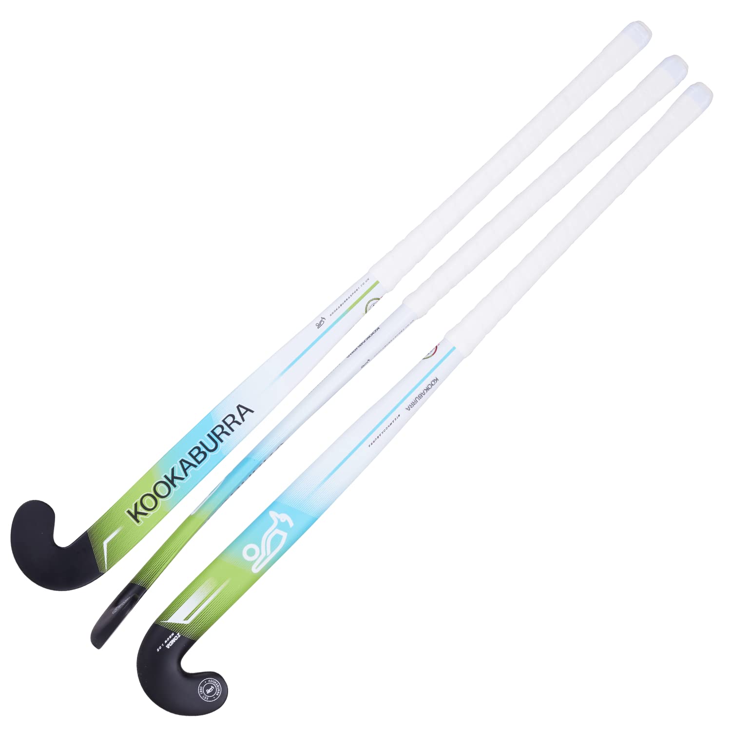 KOOKABURRA Unisex Zonda hockey stick, Black/Lime/Blue, 36.5 Light UK