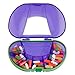 Gasketed Vitacarry 8 Compartment Pill Box Holds up to 150 Pills for Medication, Vitamins, and Supplements - Airtight and Waterproof (Purple)