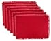 DII 100% Jute, Rustic, Vintage Placemat, for Parties, BBQ's, Everyday, Holidays Use, Set of 6, S/6, Solid Red 6 Count (CAMZ36658)