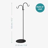Navaris Adjustable Shepherds Hooks for Bird Feeders & Plants - 2 Bases view 6