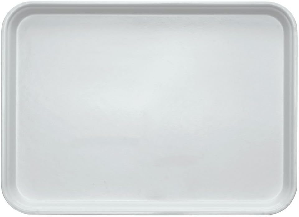 HUBERT® White Fiberglass Market Display Tray - 18" L x 13" W x 1" H