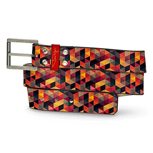 Triangles Leather Belt Handmade