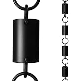 Monarch Rain Chains Aluminum Cylinder Rain Chains for Gutters &ndash; 8.5 ft Decorative Rainchain Outdoor Durable Heavy Duty Gutter Chain Downspout, Modern Rainchains for Outside - Black, Cylinder