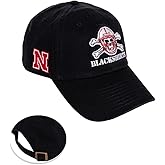 Desert Cactus University of Nebraska Baseball Hat Huskers GBR NU Brimmed Embroidered Hats Cap Adjustable Cloth Strap Adult (Style E1) Black