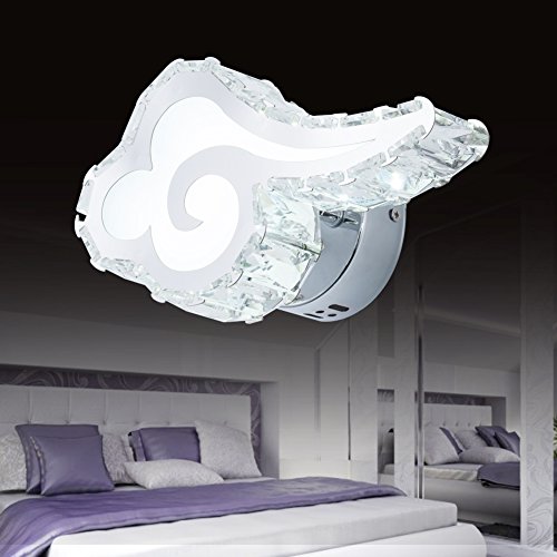 Crystal Wall Light ,Cloud Shape Modern LED Sconce Creative Design Simple Elegant Style Wall Lamp Chrome Lights Finish Stair Lamp Lights for Bedroom Living room