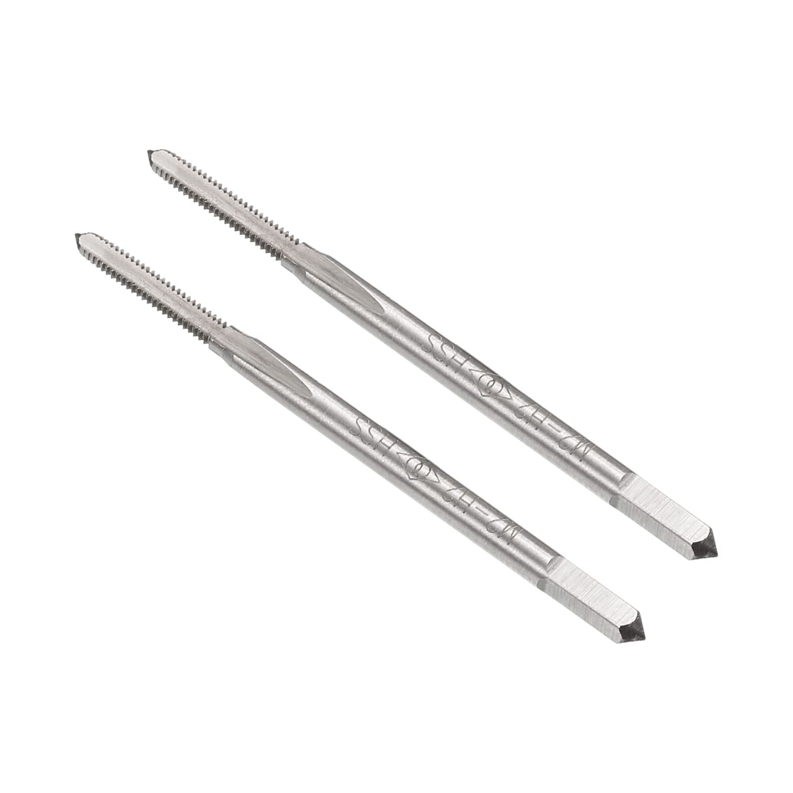 CoCud Thread Milling Taps, Metric M2 Thread H2, High Speed Steel Machine 3 Straight Flutes Screw Threading Tool - (Applications: for Tapping Drilling Machine), 2-Pieces