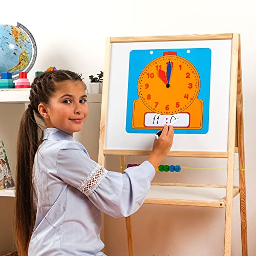 Simply magic 24+1 Learning Clock for Kids Classroom Clock Set, Demonstration Clock