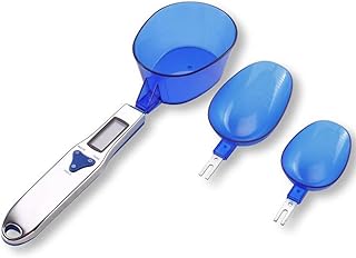 Fuumiy Digitale Löffelwaage-küchenwaage LCD-Anzeige digitalwaage, Professionell küchenzubehör mit 3 Abnehmbare Skala Loffel, Electronische Waage für Pulver/Baby milchpulver/Flüssigkeit Würze.