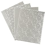 Darice DT-GX-7200-25 12-Pack David Tutera Celebrate Step 2 Card Layer, A2, Embossed Combo, Silver