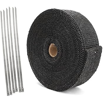 Amazon.com: ALAVENTE 2" x 50" Black Exhaust Heat Wrap Roll Pipe