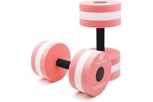 KLOLKUTTA Aquatic Dumbells, 2PCS Water Aerobic Exercise Foam Dumbbell Pool Resistance,Water Aqua Fitness Barbells Hand Bar Exercises Equipment for Weight Loss