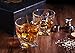 Whiskey Stones Gift Set - 8 Stainless steel Chilling Whisky Rocks + Set of 2 Premium Lead-Free Crystal Glass Cups -10 oz Tasting Tumblers and Ice Stone for Scotch, Bourbon, Irish Whisky, Brandy