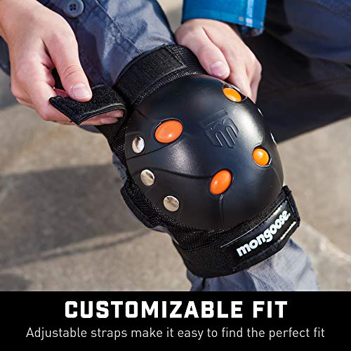 Mongoose Youth BMX Bike Gel Knee and Elbow Pad Set, MultiSport