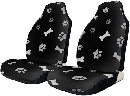 dog paw print bucket seat covers