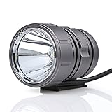 Bright Rechargeable LED Bike Light Headlight bike headlight Combination (Grey)