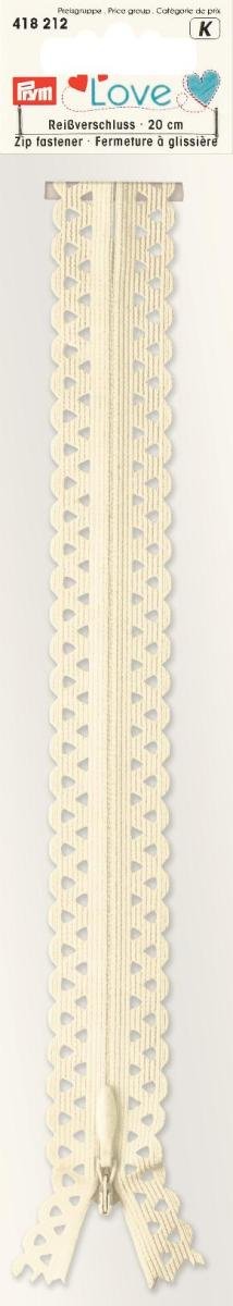Prym Zipper, Natural White, One Size