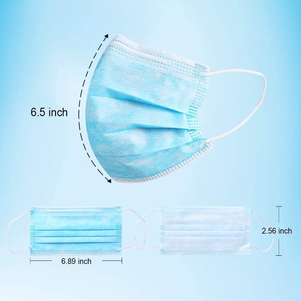 Comix Disposable Face-mask With 3-ply (non Sterile) Procedural-masks, L707 50pcs, 1count, Blue - - 