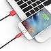 Kinps Apple MFi Certified Lightning to USB Cable 10ft/3m iPhone Charger Cord Super Long for iPhone X / 8 / 8 Plus / 7 / 7 Plus / 6S / 6S Plus / 6 / 6 Plus / SE, iPad Pro /Air/Mini(Nylon Black and Red)