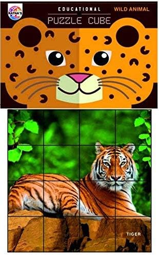 KARTSASTA Education Puzzle Cube-Transport Animals with Spellings