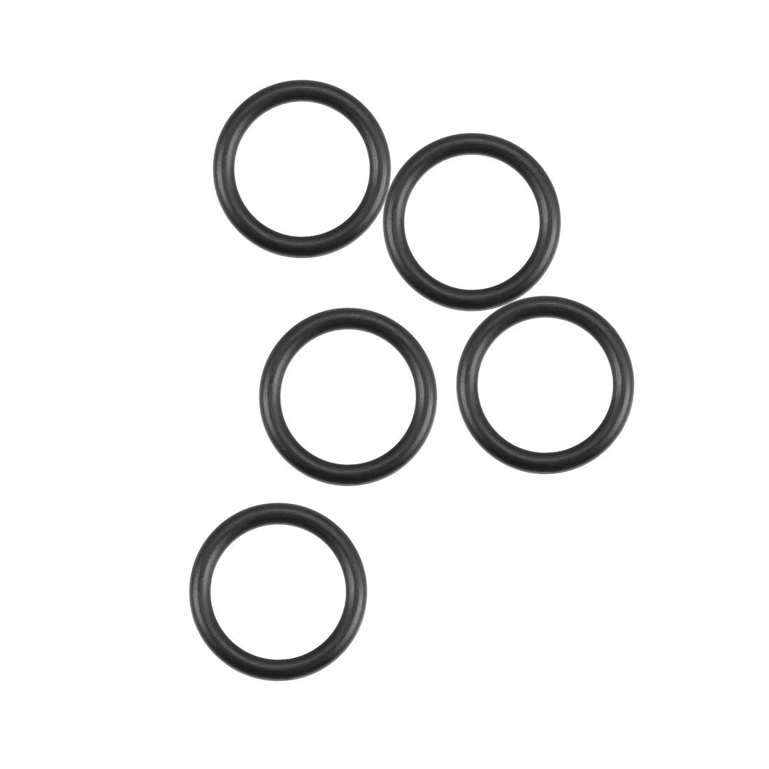 sourcing map Nitrile Rubber O-Rings 14.1mm OD 10.5mm ID 1.8mm Width, Metric Nitrile Rubber Sealing Gasket, Pack of 5