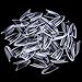 Makartt 500Pcs Stiletto Nails Clear Sharp Ending Acrylic Nail Tips 10 Sizes for Nail Salons and DIY Nail Art A-09