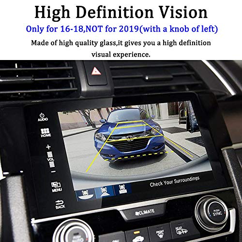 Only for 2016 2017 2018 Honda Civic,BUENNUS Tempered Glass Screen Protector for 10th Generation Honda Civic EX EX-L EX-T Touring Si Type R Hatchback 7-inch Ladder-Shaped GPS Cover Protective Film - Thumbnail 6