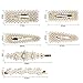 Pearl Hair Clip for Women Hair Pins for Girls Ties for Birthday Valentines Day Gifts Wedding Bridal Bridesmaid Ornaments Barrette Styling Tools (6pcs)