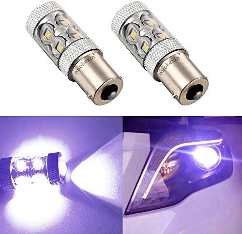 Nuokexin 2x 1156 10-SMD 50W LED White Bulbs High Power LED Signal Light Bulb White