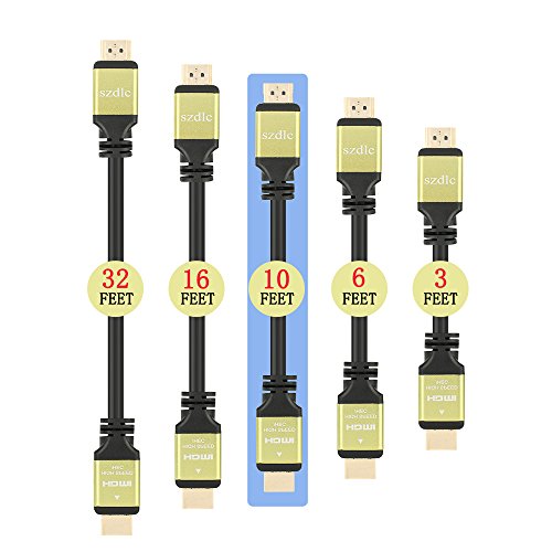 Nintendo switch HDMI Cable 10FT HDMI Cord - Ultra High Speed 18Gbps HDMI 2.0 Cable Support Fire TV, Apple TV, Audio Return, Video 4K UHD 2160p, HD 1080p Xbox PlayStation PS3 PS4 PC, Blue Ray (3m/10ft)