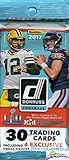 2017 Donruss NFL Football Factory Sealed Jumbo Fat Pack with 30 Cards Including (4) EXCLUSIVE Press Proof Blue Parallels! Look for RC’s & Autographs of Deshaun Watson,Mitchell Trubisky & More! WOWZZER